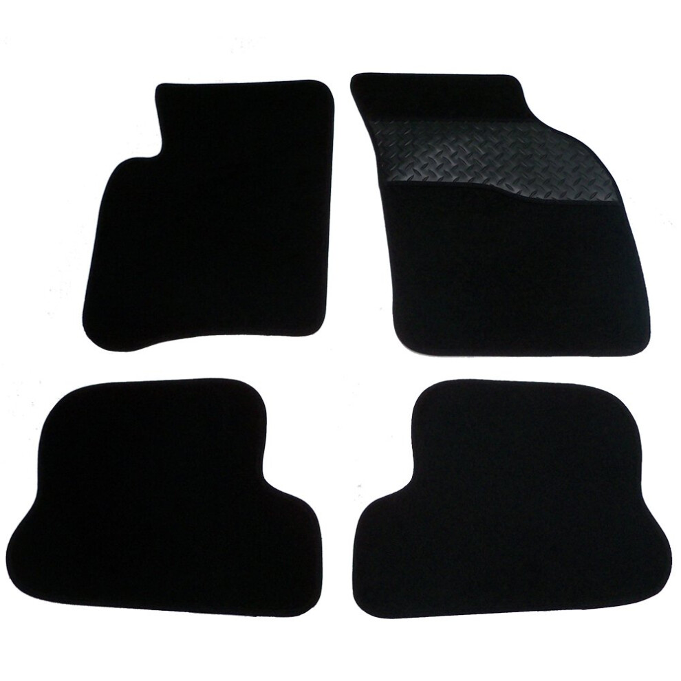 Sakura Mat Set Includes Carpet With Rubber Heelpad For Ford Ka Mk1 1996-2008 - Black 5051226552519