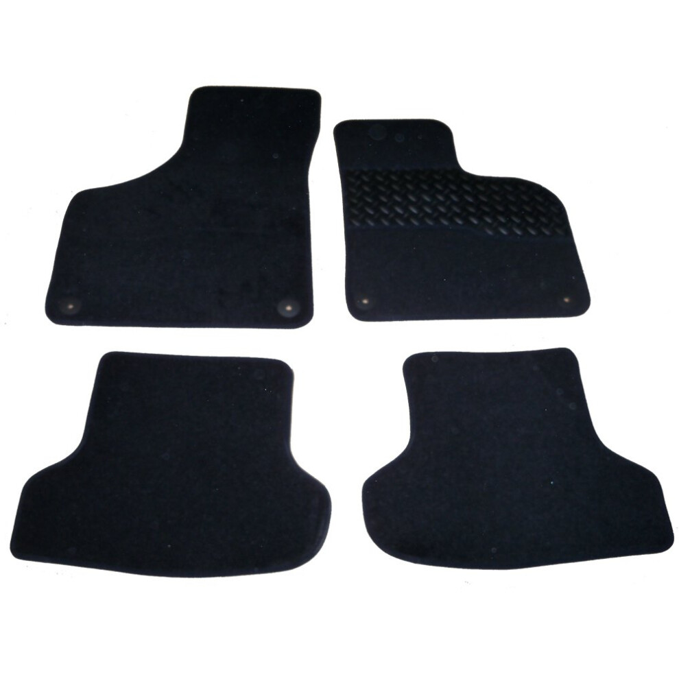 Sakura Carpet With Rubber Heelpad Mat Set For Audi A3 03-12- Black 5051226552243