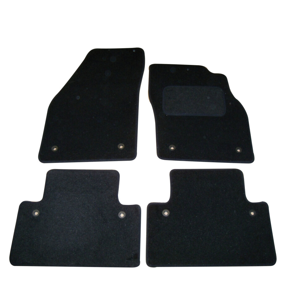 Sakura Car Mats For Volvo V50 With Clips Fits 2003 To 2010 Models - Black 5051226552489