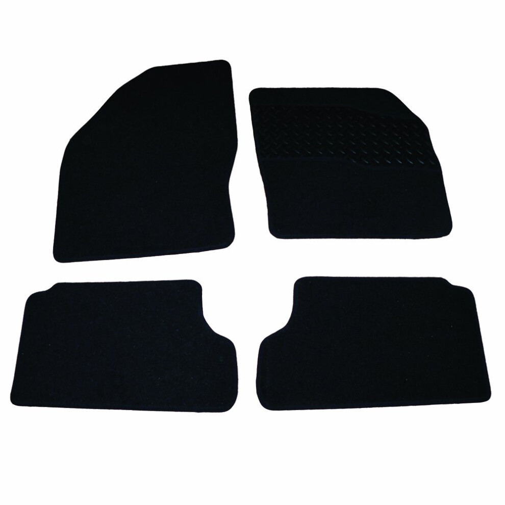 Sakura Carpet With Rubber Heelpad Mat Set For Ford Focus 05-11 - Black 5051226552922