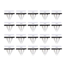 VGOL 20pcs Side Skirt Sill Clips Moulding Cover Trim Clips White Plastic with Sponge Seal 5270438 5264089 Compatible with Edge Fiesta Kuga Mustang