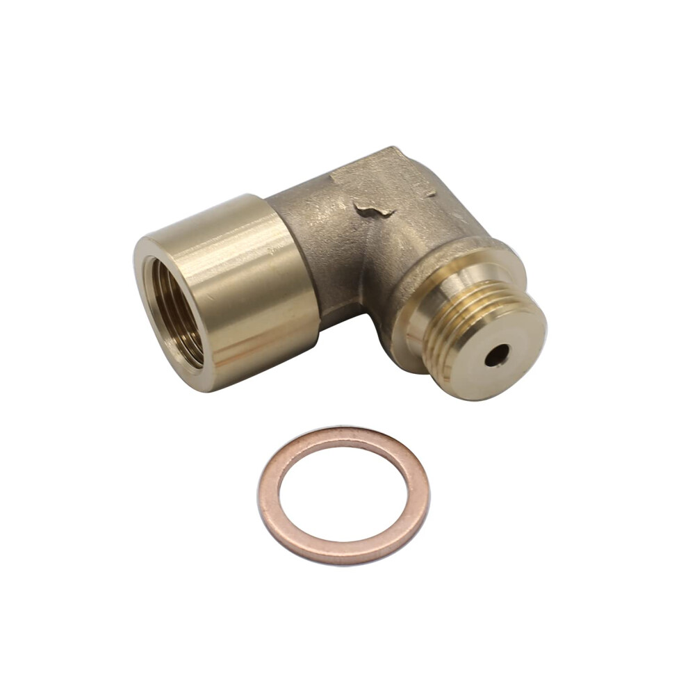 Shlpdfm Angle 90 Lambda O2 Oxygen Sensor Extender M18x1.5 Spacer For Decat Hydrogen Brass 5051226494857