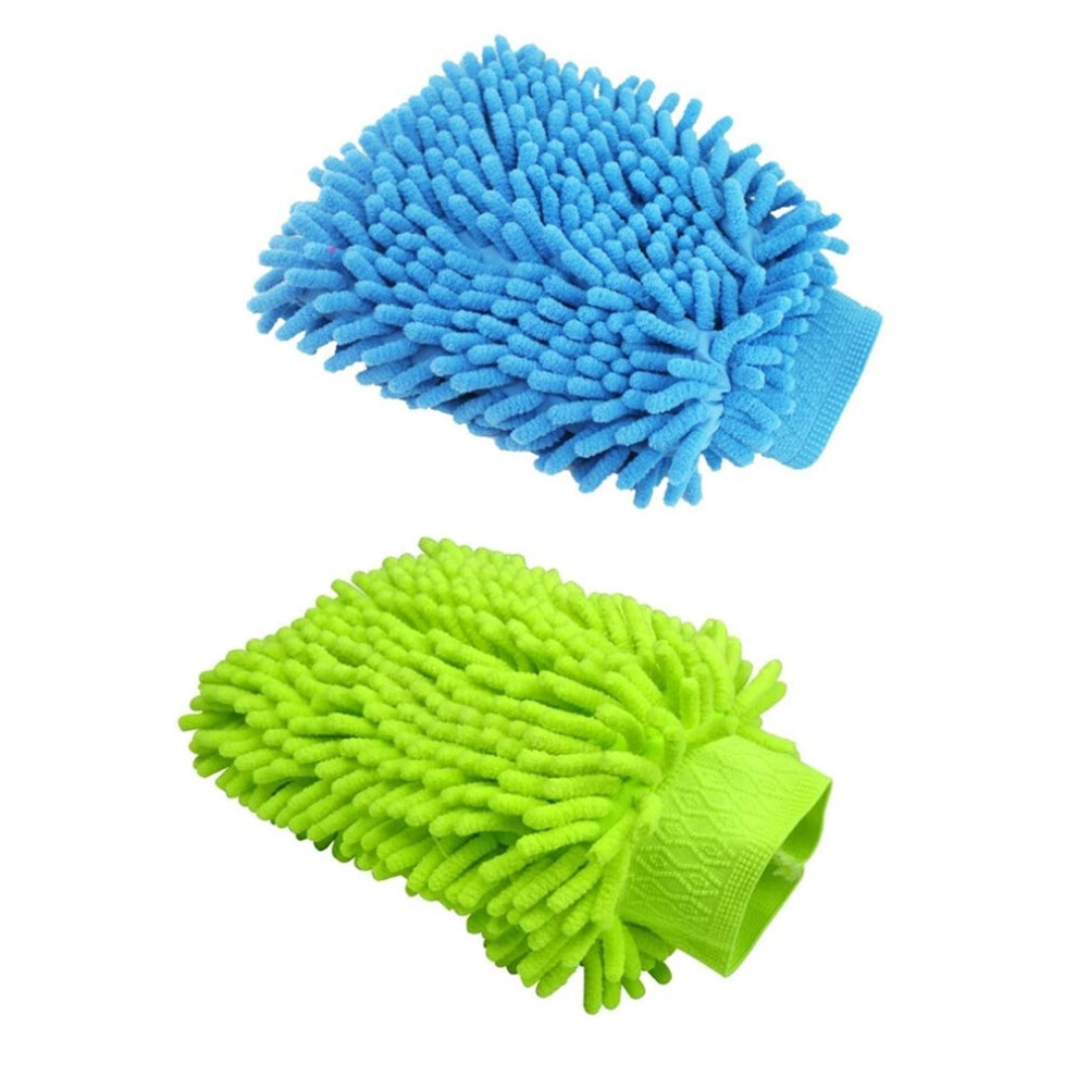 Na 2Pcs Microfiber Car Wash Mitt - Cleaning Gloves For Vehicles And Household Use 5051226525148
