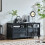 LELELINKY Farmhouse Bedside Table with 2 Drawers and Open Storage 5