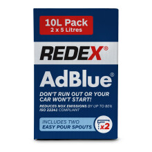 Redex AdBlue 10 Litres – ISO 22241 Diesel Exhaust Fluid for SCR Vehicles – 10L Total (2 x 5L) with Easy Pour Spouts – Reduces NOx Emissions