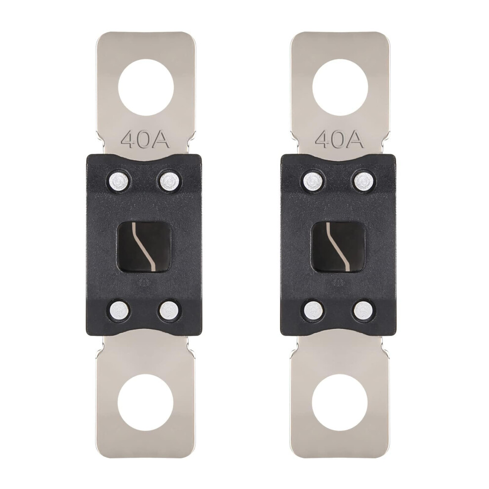 Vexunga Mega Fuse 40A Mega/Amg/Anm Screw Fuse 40 Amp 40Amp High Current Strip Bolt-On Fuses For Cars (Pack Of 2Pcs) 5051226498565