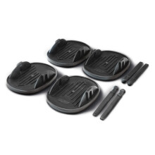 Maypole Caravan Jack Pad Pack of 4 Black Universal Fit For Caravan Legs and Corner Steadies, Plastic Pin