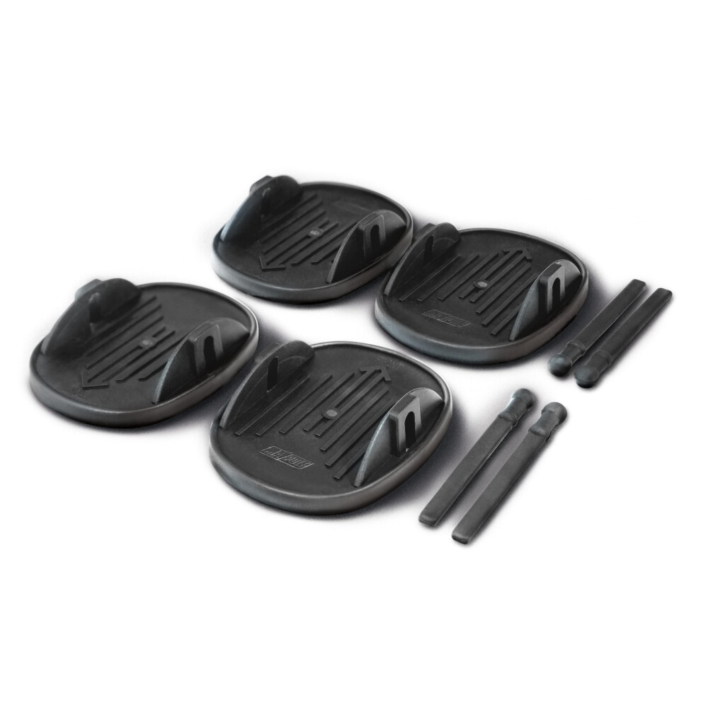 Maypole Caravan Jack Pad Pack Of 4 Universal Fit For Caravan Legs And Corner Steadies, Plastic Pin Black 5051226549953