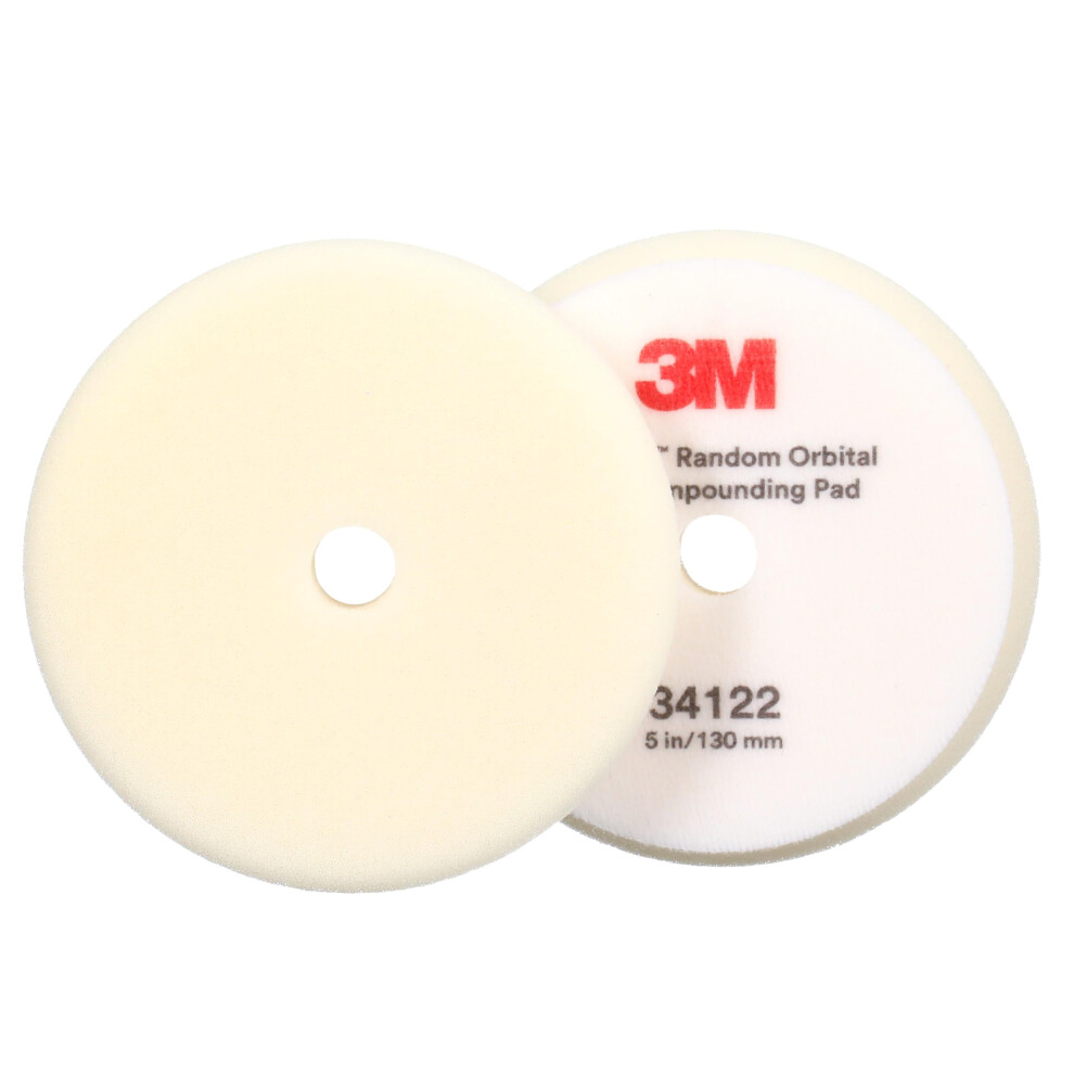 3M Perfect-It Random Orbital Foam Compounding Pad, 130 Mm (5 In), 34122 White 5051226510458