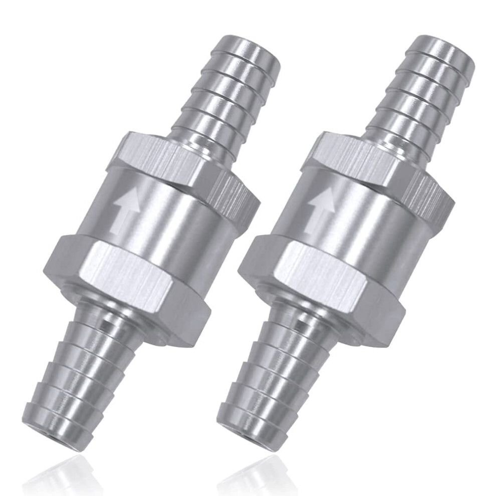 Mesee 2 Pieces 10Mm Fuel Non Return Check Valve, Aluminium Alloy One Way Fuel Line Check Valve For Petrol Diesel Oil Water Auto Carburettor Low 5051226506963