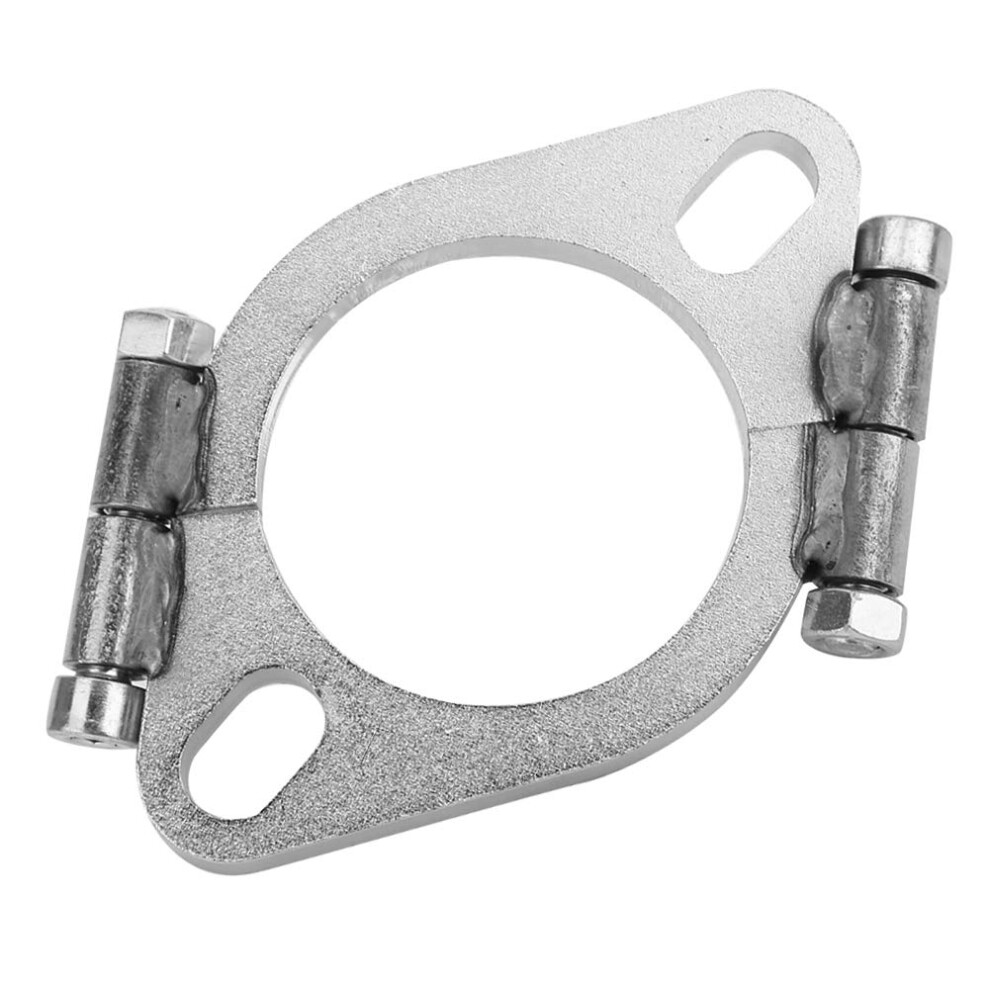 Clamp Flange Kit, 2.5In 63Mm Steel Exhaust Flange Flat Oval Split Repair Replacement Accessory + 2 Inch Popular Exhaust Repair 5051226499722