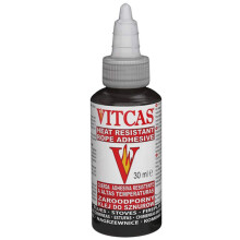 VITCAS 30 ml Heat Resistant Black Rope Sealant - Easy Application - Securing Thermal Rope - Ceramic Fiber Seal - Easily sets - Up to 1000 degree Celsi
