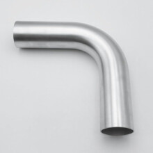 AC PERFORMANCE 1.75" (45mm) OD 90 Degree Aluminum Elbow Intercooler Pipe Air Intake Tube, 1.5D Radius, Brushed Finish