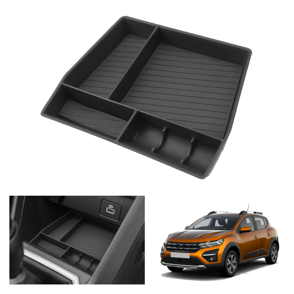 Gafat Dacia Sandero 3/Stepway 3/Dacia Jogger 2022-2024 2025 Center Console Storage Box, Sandero 3 Stepway Organizer Tray Below The Center Console 5051226538780