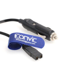 Eonvic 12V DC 2 Pin Lead Cable Plug Wire for Car Cooler Cool Box Mini Fridge (1.5M)