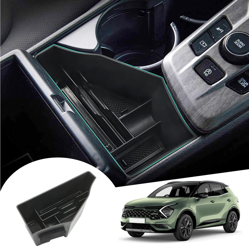 [Uk Rhd] Gafat Compatible With Kia Sportage Nq5 2025 2026-2022 Centre Console Storage Box, Organiser Tray Front Of Armrest, With Mats 5051226538698