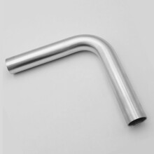 AC Performance 1" (25mm) OD 90 Degree Aluminum Elbow Intercooler Pipe Air Intake Tube, 1.38D Radius, Brushed Finish