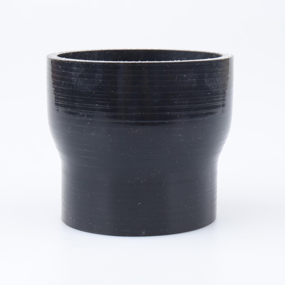 Ac Performance Id 3" To 2.5" (76Mm To 63Mm) Straight Reducer, Length 3" (76Mm), 3-Ply Reinforced, Universal Automotive Pure Silicone Hose, Black 5051226501203