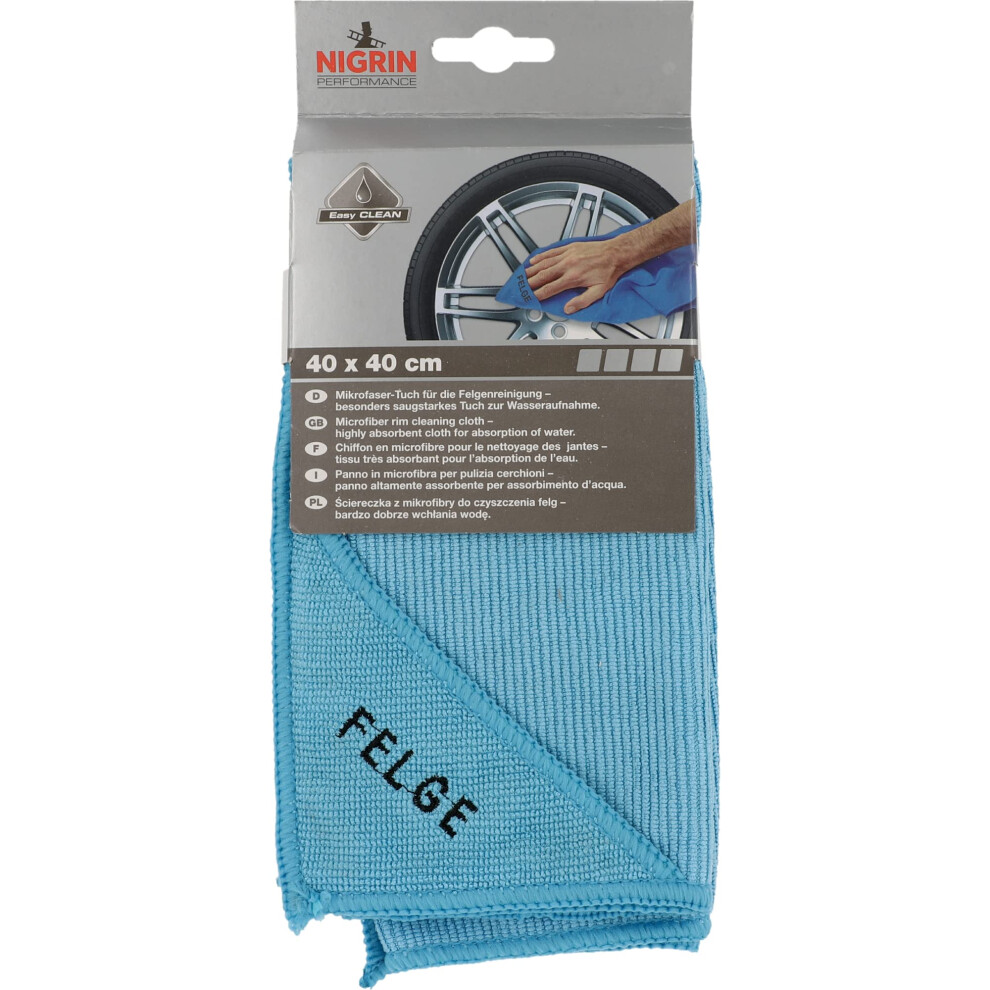 Nigrin 71118 Microfibre Rim Cleaning Cloth 40 X 40 Cm 5051226526824