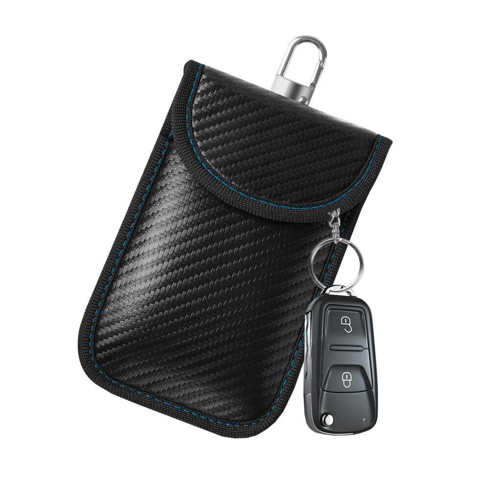 Faraday Rfid Signal Blocking Car Key Case, Keyless Entry Pouch (Blue) Blue 5051226538049