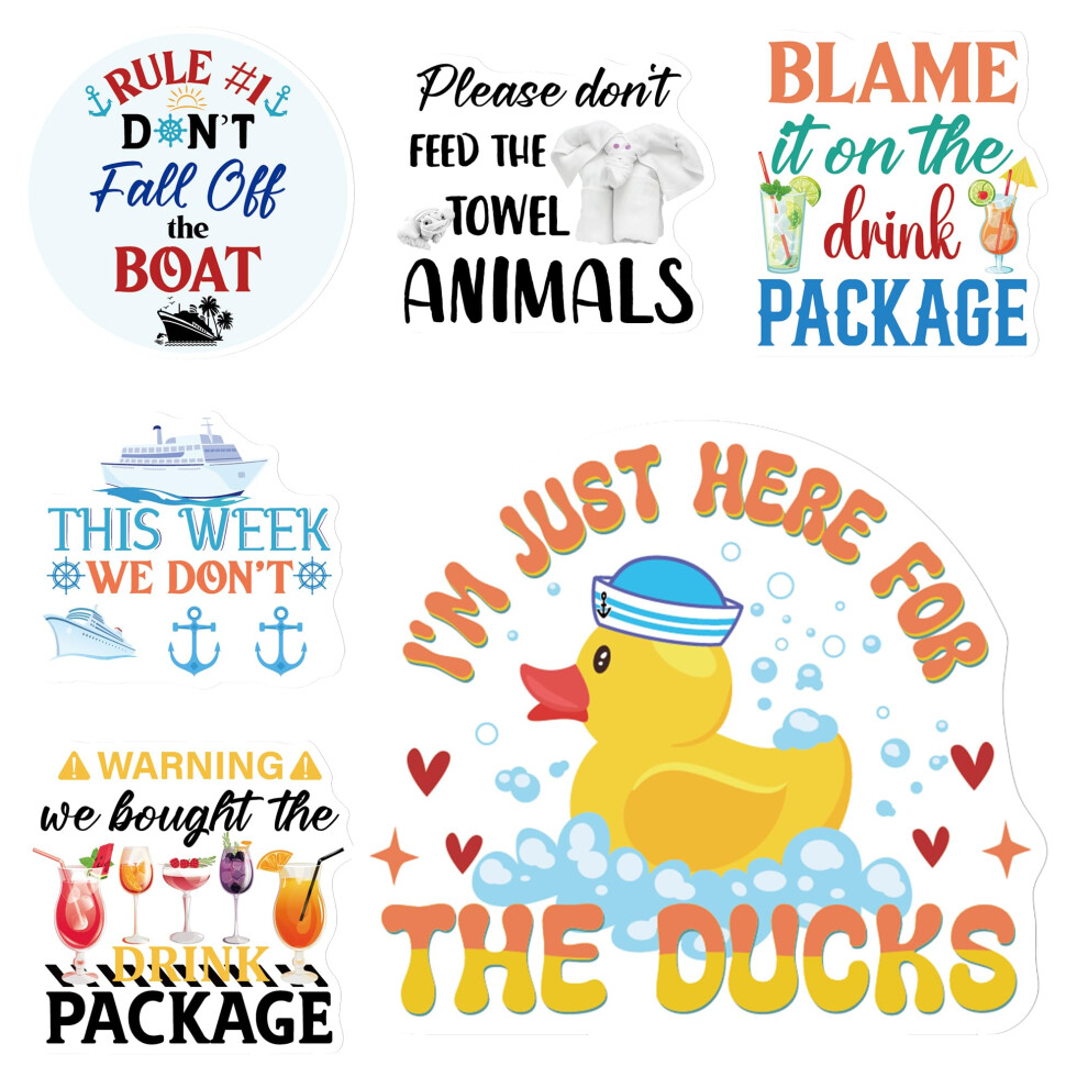 Cruise Door Magnets Ship Decorations - 6 Pcs Ship Cabin Magnets Duck Stickers Funny Decorations For Fridge Cabin Garage Car Party Carnival Yellow 5051226541759