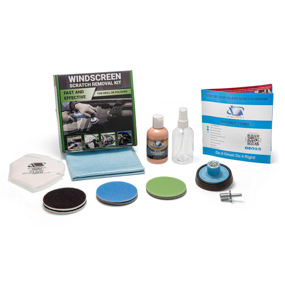 Glass Polish Diy 75Mm Windscreen Scratch Removal Kit For All Car Glass, Removes Deep Scratches, Wiper Blade Damage & Haziness 5051226510304