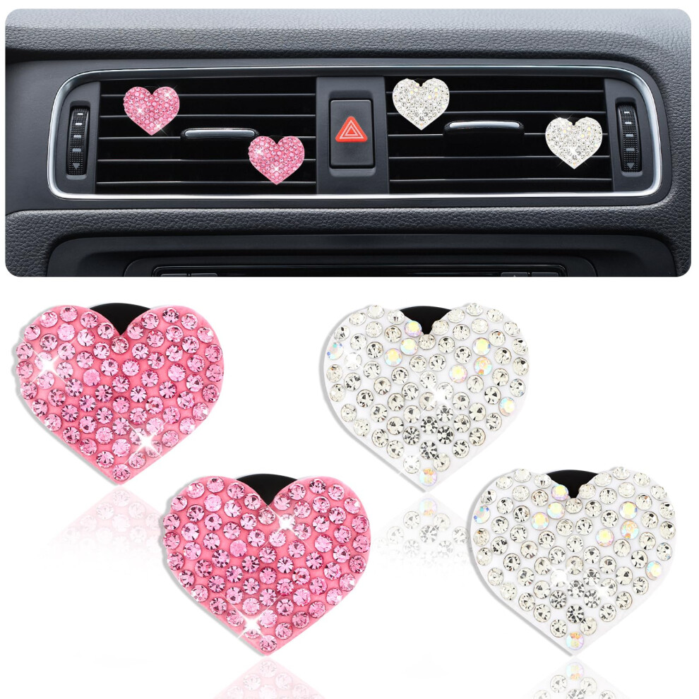 Ouligay 4Pcs Air Vent Clip Charms, Bling Air Freshener, Crystal Car Diffuser Vent Clip Bling Accessories For Women 5051226530753