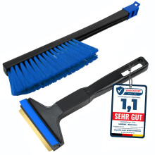 L&P Car Design Set A053 Murska Ice Scraper For Car + L&P A059 Snow Brush, Winter Snow Sweeper From Finland (Set in Black Blue)