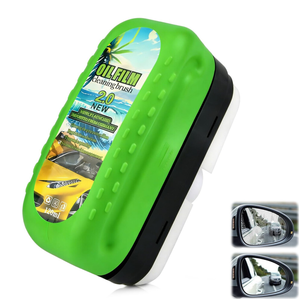 Automotive Oil Film Cleaning Brush, Oil Film Wipe Car Cleaning Board, Car Glass Oil Film Remover, Car Window Cleaner Green 5051226517631