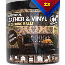 Coconix Leather & Vinyl Recoloring Balm - Dark Brown | Restore Faded, Worn, and Peeling Leather and Vinyl on Sofas, Chairs, and Car Seats