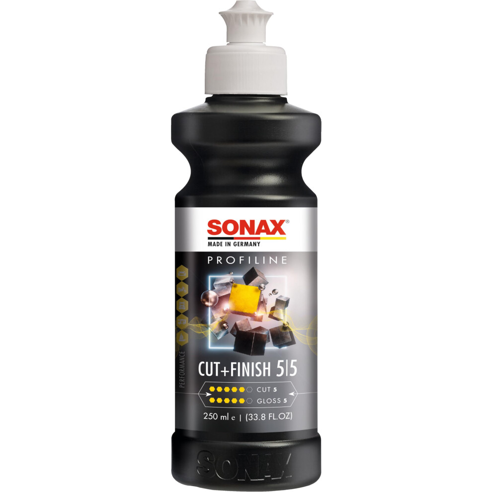 Sonax Profiline Cut+Finish (250 Ml) - One-Step Polish Including Gloss Finish For Medium Scratch Profiles | Item No. 02251410 5051226511486