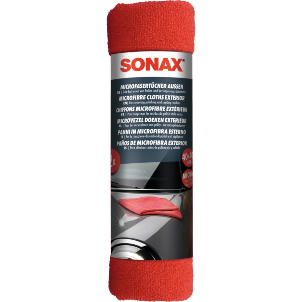 Sonax Microfibre Cloths Exterior (2-Pieces) For Removing Polishing And Sealing Residues | Art-Nr. 04162410 5051226526695