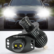 Biqing LED Angel Eyes Lights, Auto Halo Ring Marker Bulbs Daytime Running Lights 20W Xenon White with CE Mark CANBUS Error Free for E90 E91