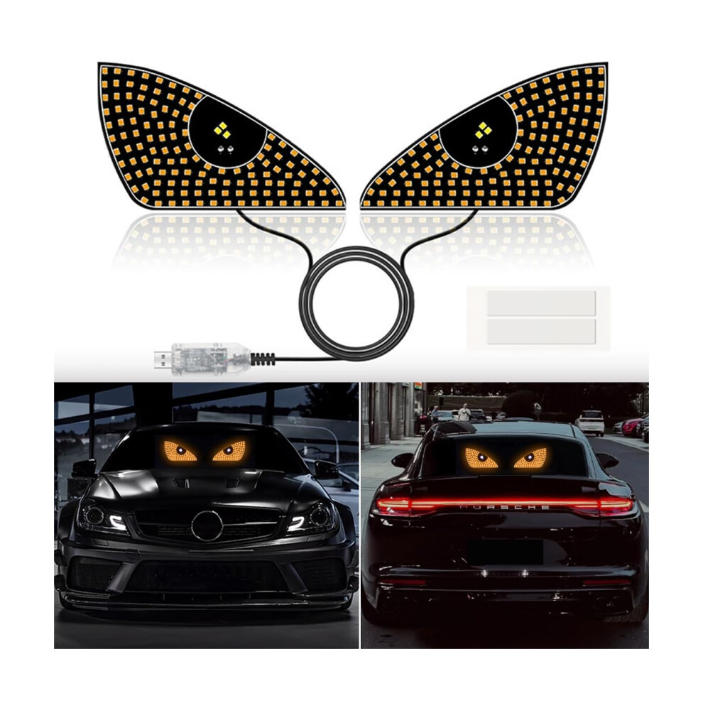 Devil Eyes For Cars,Dynamic Devil Eyes Led Car S,Devil Eyes For Car Windshield,Usb Plug & Play Car Eyes Led With 12 Modes,Eye Light 5051226509872