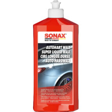SONAX SUPER LIQUID WAX (500 ml) - Intense mirror shine. Intensifies colours. Provides lasting protection. Removes tar stains. | Item-No. 03012000-810