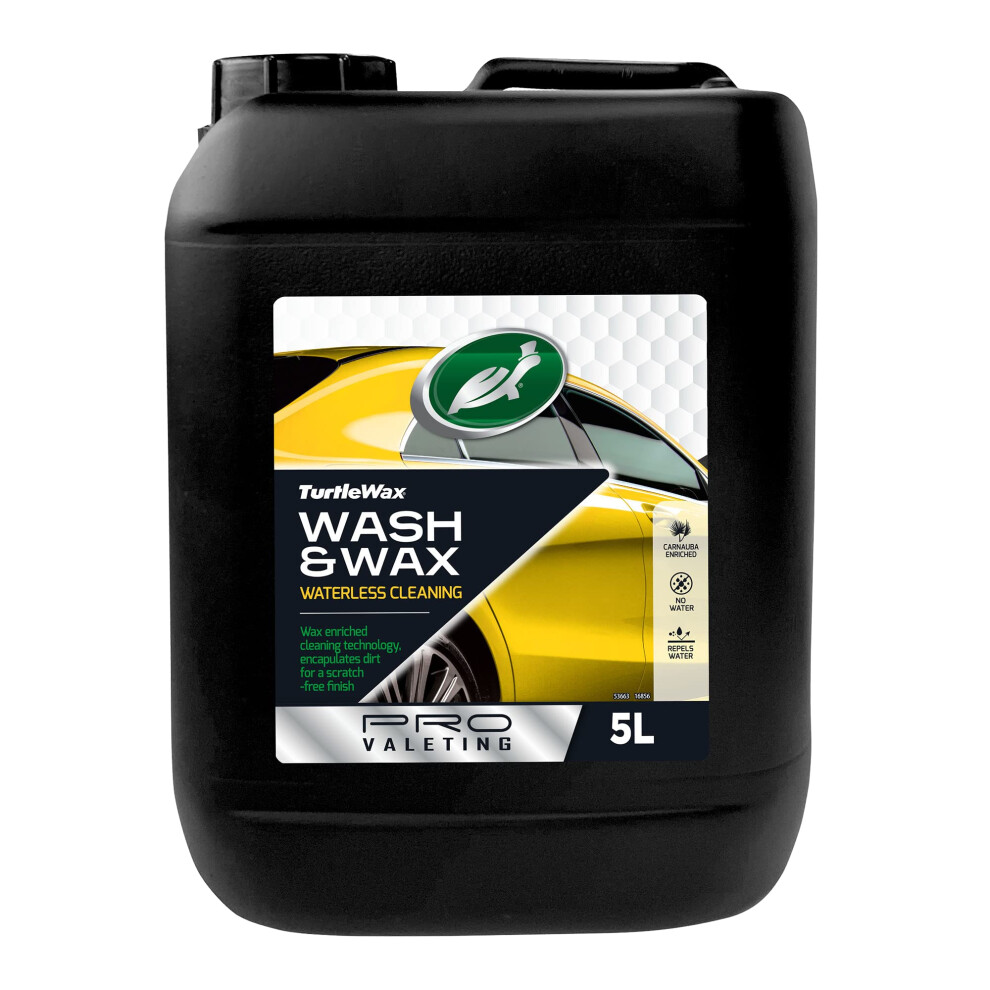 Turtle Wax Pro Valeting Range - Wash (Waterless Wash & Wax, 5L) 5051226524097