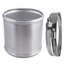 AC Performance 4" (102mm) OD Aluminum Alloy Hose Joiner Silicone Pipe Connector Bead, 4" Length with 304 SS Clamps