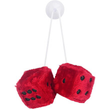 AYNKH 6cm Car Hanging Furry Dice,Car Mirrior Hanging, Christmas Tree Decoration, Car Fluffy Interior Pendant,Fluffy Dice for Car,Pair of Hanging