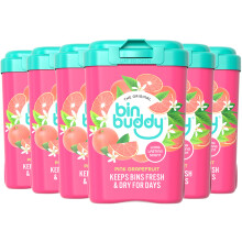 Bin Buddy Pink Grapefruit, Pack of 6 - Leaves Your Bin Fresh and Smelling Great – Suitable for Indoor, Kitchen, Bathroom, Compost