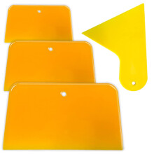 4 Pack Body Filler Spreaders, 3, 4, 5, 6 Inch Reusable Automotive Body Fillers Hard Plastic Auto Spreaders for Applying Fillers, Putties, Glazes