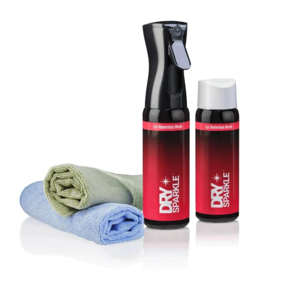 Drysparkle Waterless Car Cleaner Kit, Eco-Friendly Exterior Cleaner Spray, 100% Biodegradable, Wash, Polish, And Protect 5051226513541