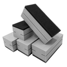 Tek Automotive 5 Pack Pro Ceramic Applicator Pads – Firm Foam Block with Ultra-Soft Applicator Surface – Cloth Slot Design for Even Coating