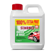 Simoniz Wash & Wax 1 L – Triple-Action Car Shampoo & Wax – Cleans, Shines & Protects Paintwork – Up to 66 Washes – High-Foam Car W