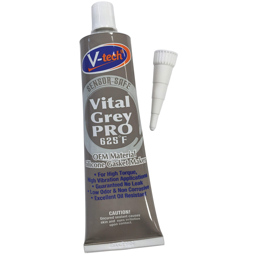 V-Tech Rtv Silicone Instant Gasket Maker 625F 85G Grey 5051226515651