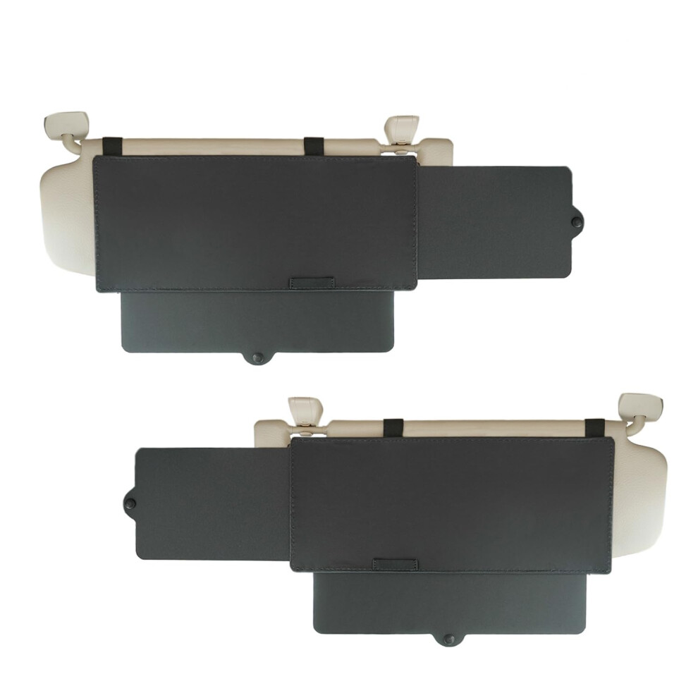 Wanpool Car Visor Sunshade, Car Visor Anti-Glare Sunshade Extender For Front Seat Driver And Passenger - 2 Pieces (Black) Black 5051226551598