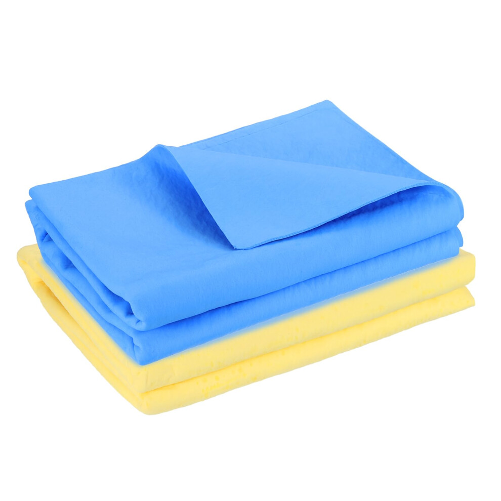 Sourcing Map 2 Pcs Shammy Cloth For Car Drying, 34 X 25 Inch Chamois Towel For Car Reusable Soft Shammy Towel Super Absorbent Towels For Suv Truck 5051226525155