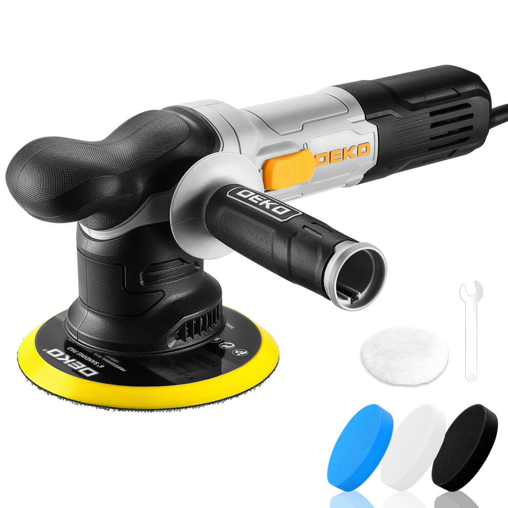 Dual Action Polisher Buffer Machine: Dekopro 800W Electric Random Polish Kit With 150Mm Pad 5051226522369