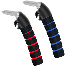 KOUNATSURI Car Door Handle for Elderly Car Assist Support Handle Multifunction Car Door Latch Bar for Seniors and Handicapped Blue and Red