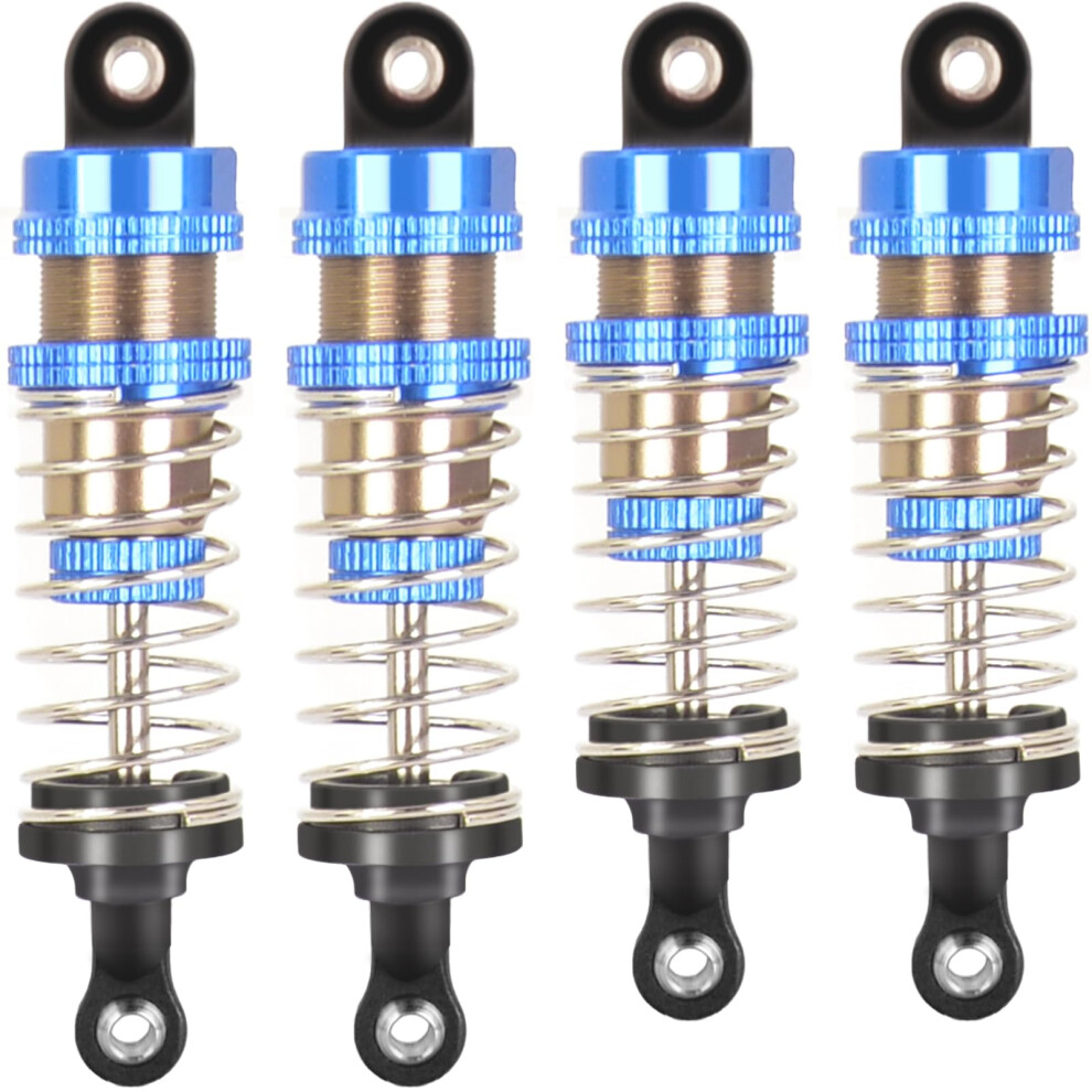 Rcthjia Oiled Shocks Upgraded 66Mm/72Mm Aluminum Oil Shock Absorber Set For 1/12 1/14 1/16 Rc Cars - Compatible With Wltoys 144001, 124019, Mjx 16208 5051226506550