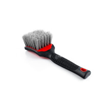 Detail Factory - Tire Scrub Brush - Stiff Synthetic Bristles, Ergonomic Design, Clean Your Tires with Ease, Red